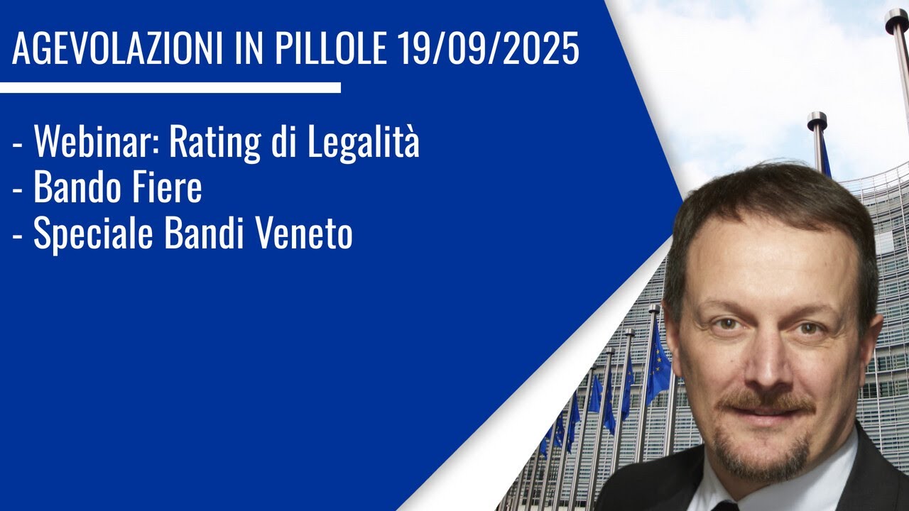 Fondo Perduto Fiere 2025 & Rating di Legalità Fondo Perduto Fiere 2025 & Rating di Legalità