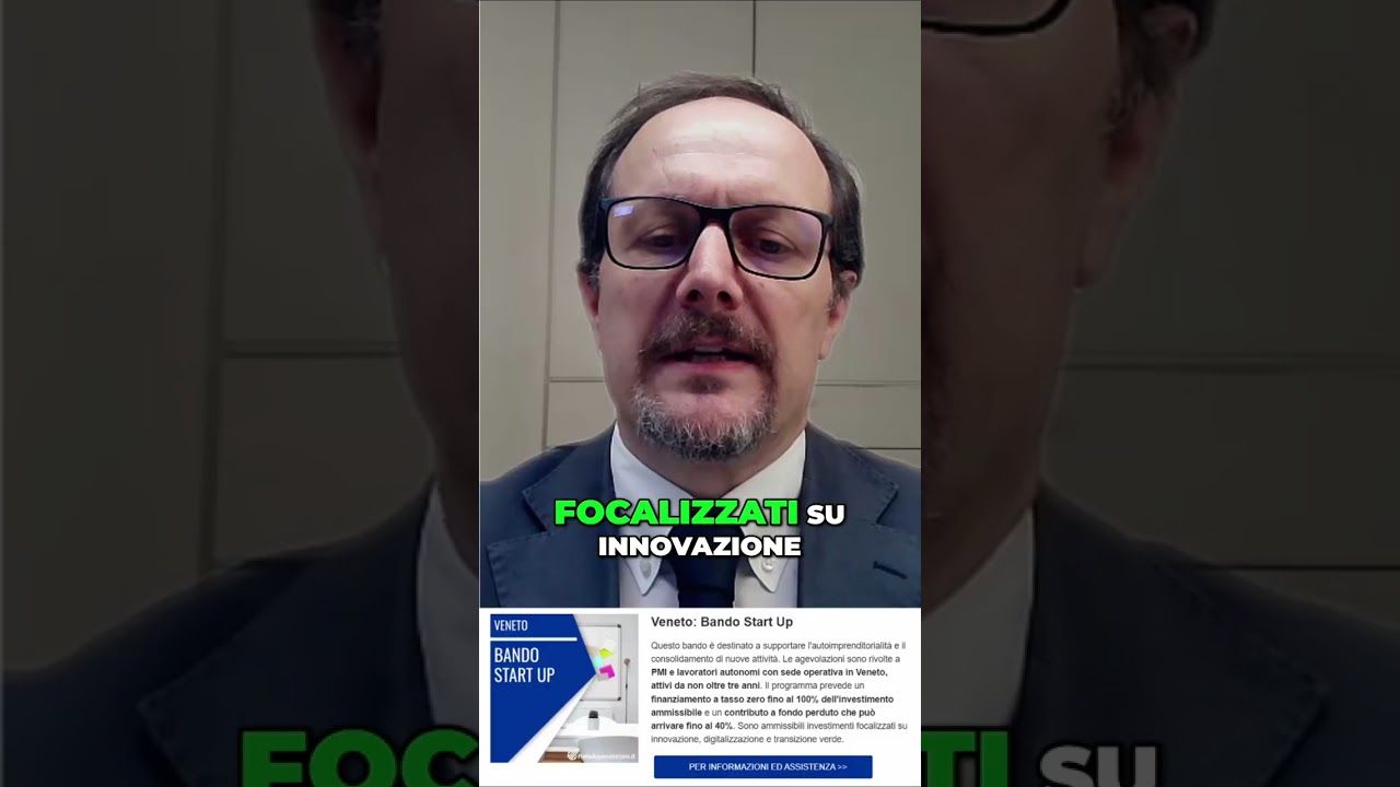 Bando Startup Veneto: Opportunità per PMI e Lavoratori Autonomi #shorts Bando Startup Veneto: Opportunità per PMI e Lavoratori Autonomi #shorts