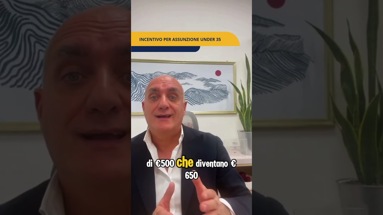 Incentivo per assunzione under 35 #bustapaga #consulentedellavoro Incentivo per assunzione under 35 #bustapaga #consulentedellavoro