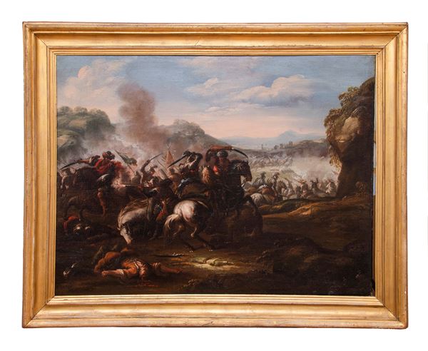 DIPINTO BATTAGLIA DI PITTORE ATTIVO A ROMA NEL SEICENTO – Asta ASTA 290 – ASTA DI ARTE ANTICA E PREZIOSI DIPINTO BATTAGLIA DI PITTORE ATTIVO A ROMA NEL SEICENTO – Asta ASTA 290 – ASTA DI ARTE ANTICA E PREZIOSI