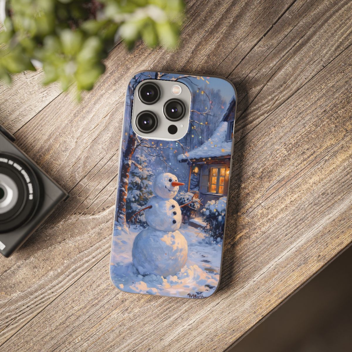 Snowman Frontyard iPhone 14 Pro Flexi Phone Case Snowman Frontyard iPhone 14 Pro Flexi Phone Case