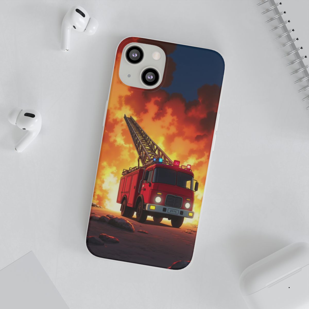 Firetruck Hero iPhone 13 Flexi Phone Case Firetruck Hero iPhone 13 Flexi Phone Case