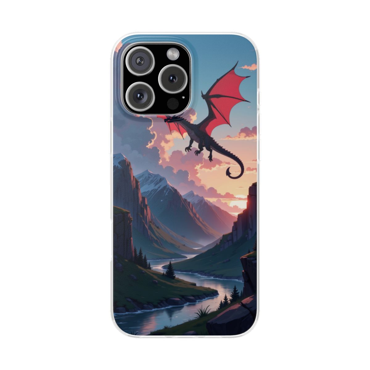 Dragon Sunset iPhone 16 Pro Max Flexi Phone Case Dragon Sunset iPhone 16 Pro Max Flexi Phone Case