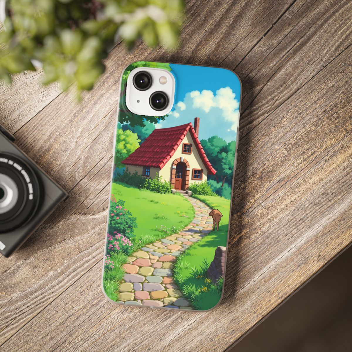 Cozy Storybook Home iPhone 14 Plus Flexi Phone Case Cozy Storybook Home iPhone 14 Plus Flexi Phone Case