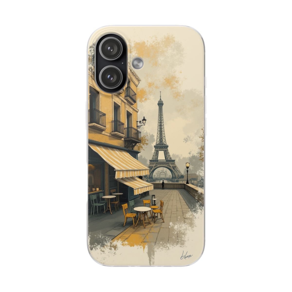 Paris Cafe Scene iPhone 17 Flexi Phone Case Paris Cafe Scene iPhone 17 Flexi Phone Case