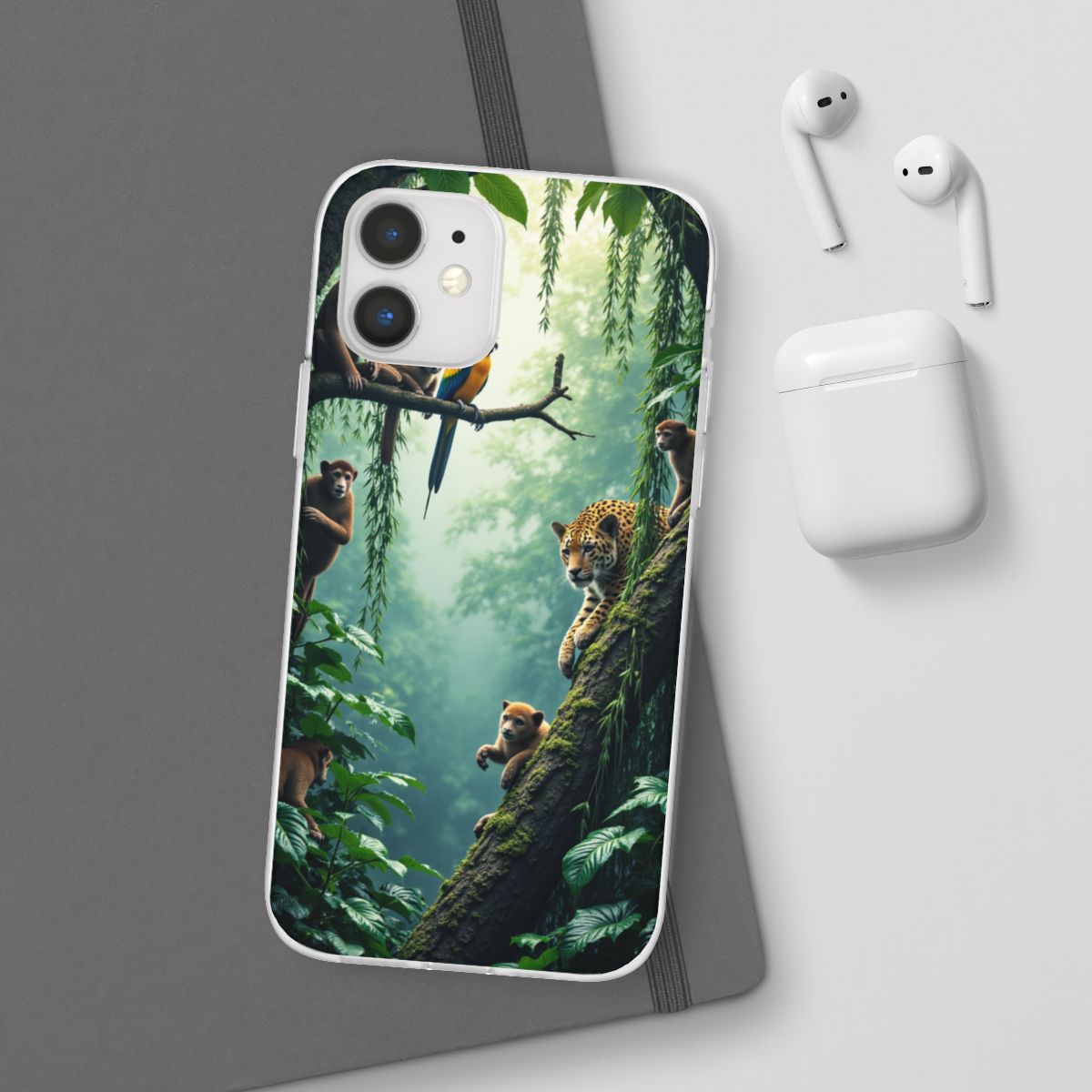 Rainforest Wildlife iPhone 12 Flexi Phone Case Rainforest Wildlife iPhone 12 Flexi Phone Case