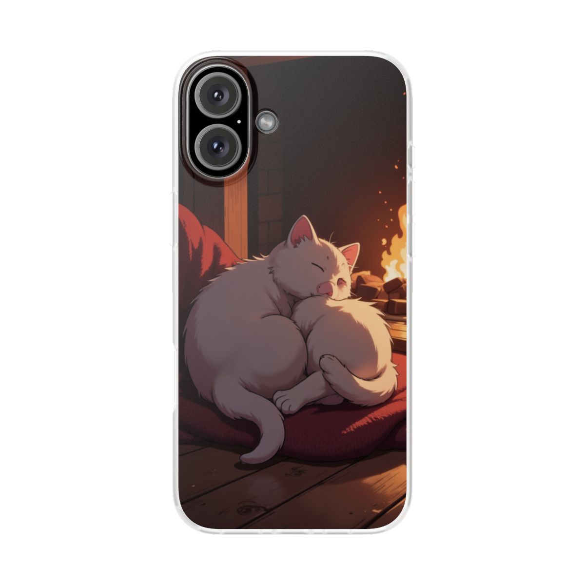 Cozy Kitten Cuddle iPhone 16 Plus Flexi Phone Case Cozy Kitten Cuddle iPhone 16 Plus Flexi Phone Case