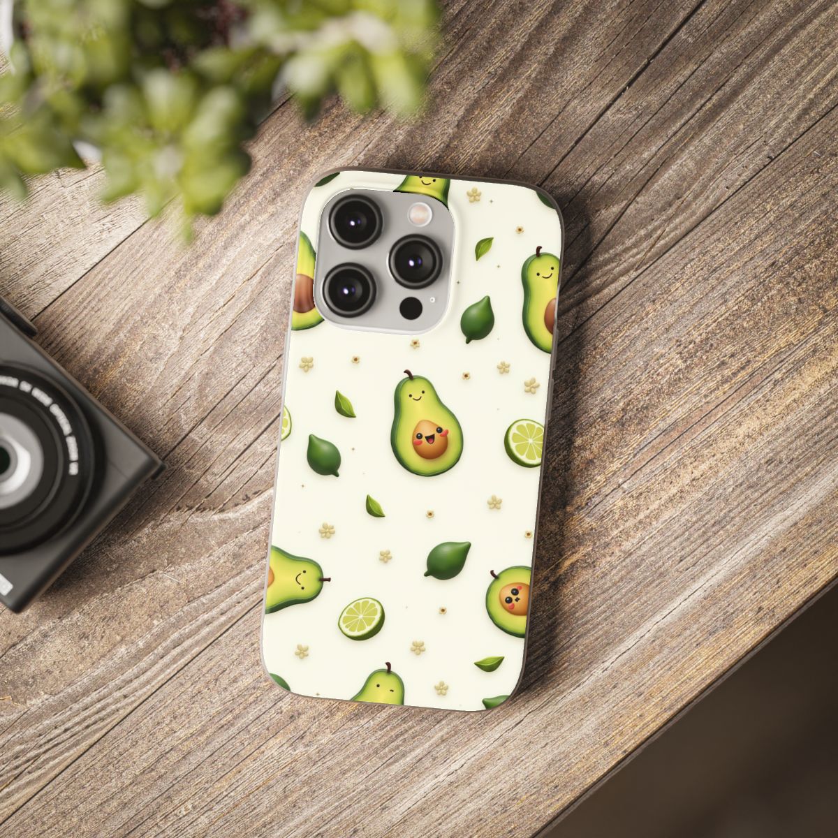 Cheerful Avocado iPhone 14 Pro Flexi Phone Case Cheerful Avocado iPhone 14 Pro Flexi Phone Case