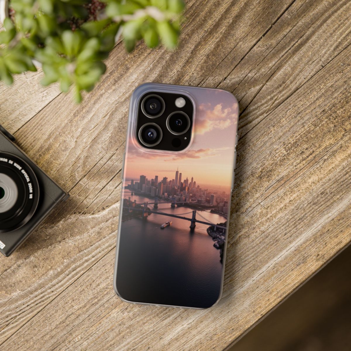 Sunset City Skyline iPhone 15 Pro – Flexi Phone Case Sunset City Skyline iPhone 15 Pro – Flexi Phone Case