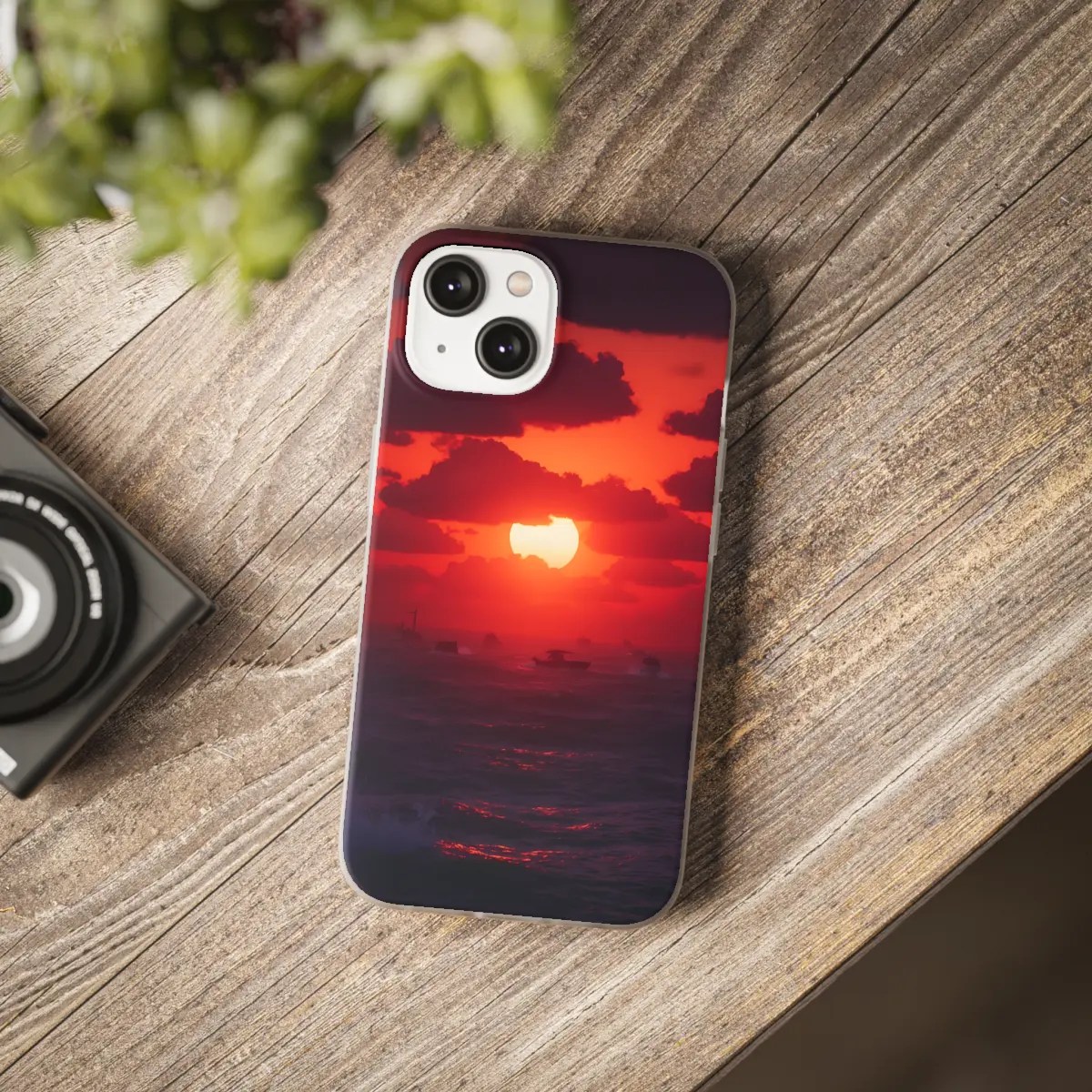 Red Sky Warning Flexi Phone Case Red Sky Warning Flexi Phone Case