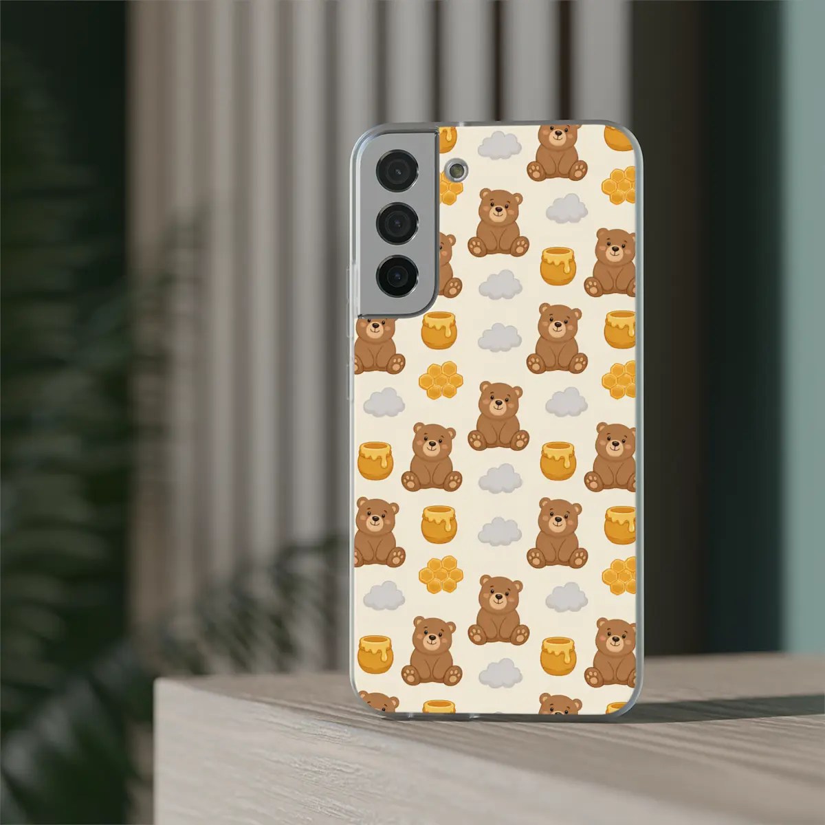 Bear Honey Repeat Flexi Phone Case Bear Honey Repeat Flexi Phone Case