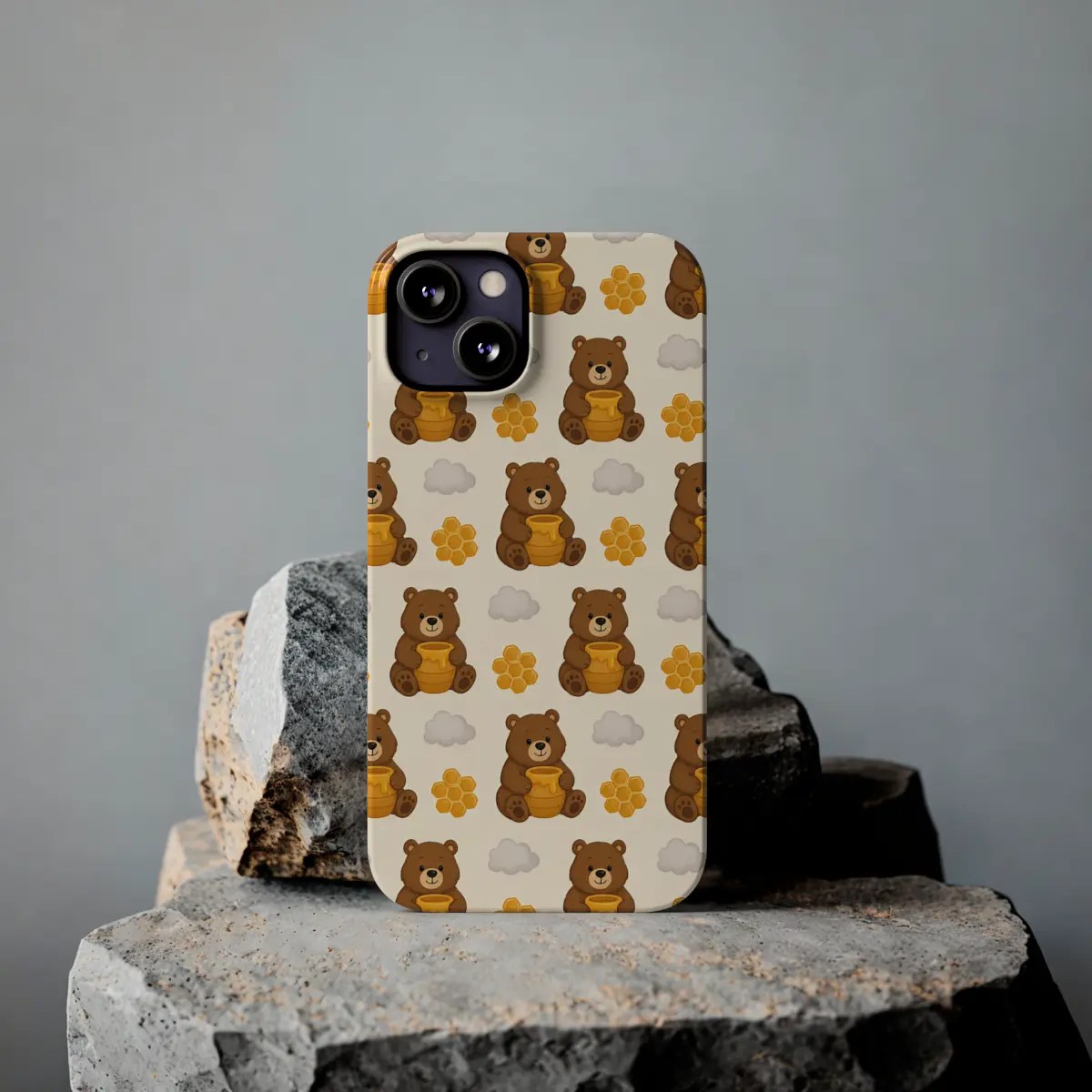 Bear Honey Repeat Slim Phone Case Bear Honey Repeat Slim Phone Case