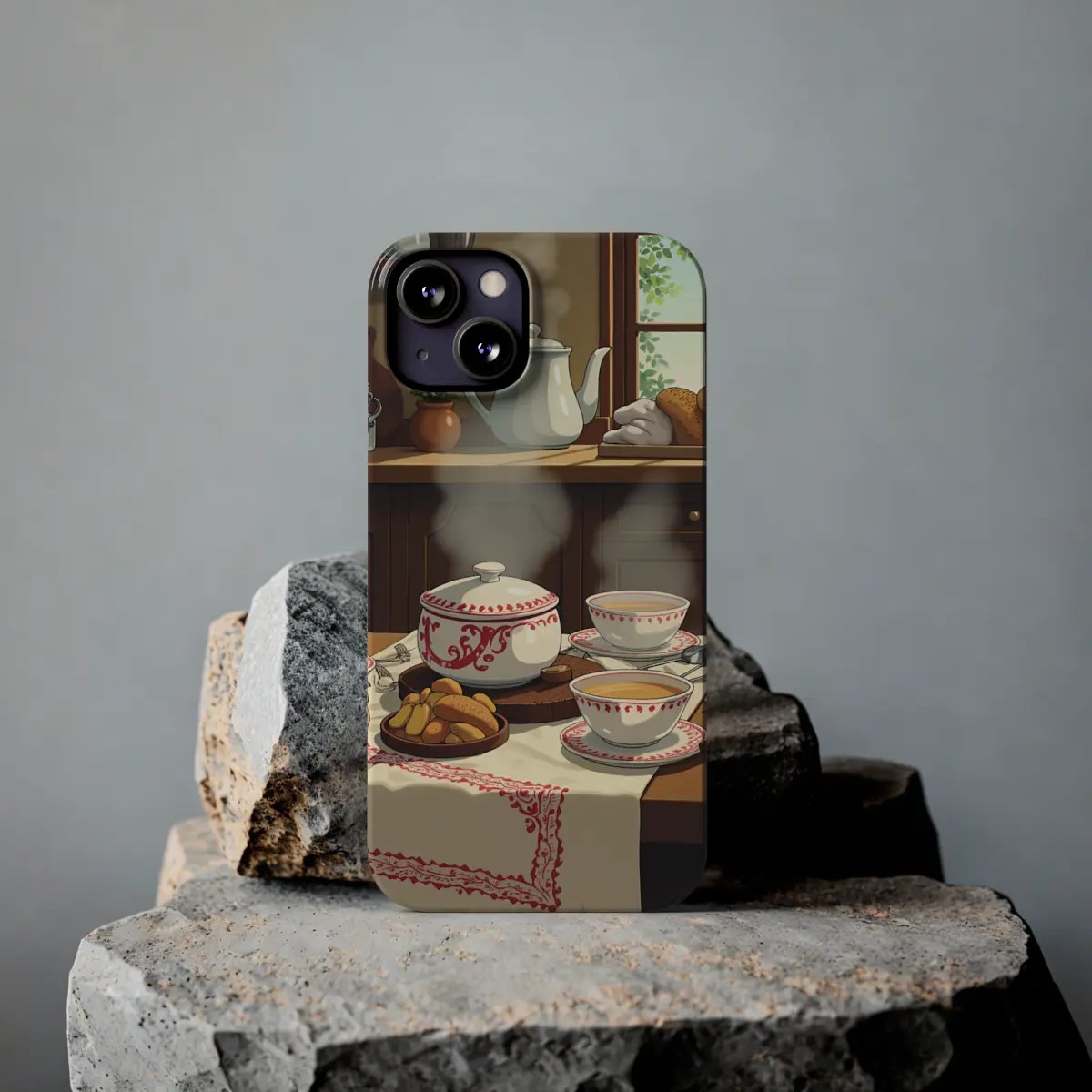 Cozy Table Feast Slim Phone Case Cozy Table Feast Slim Phone Case