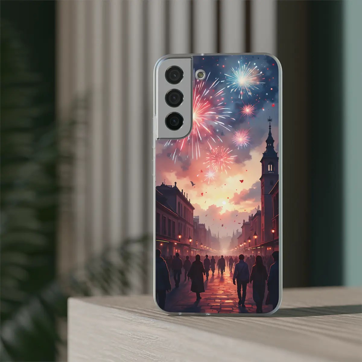 Fireworks Square Flexi Phone Case Fireworks Square Flexi Phone Case