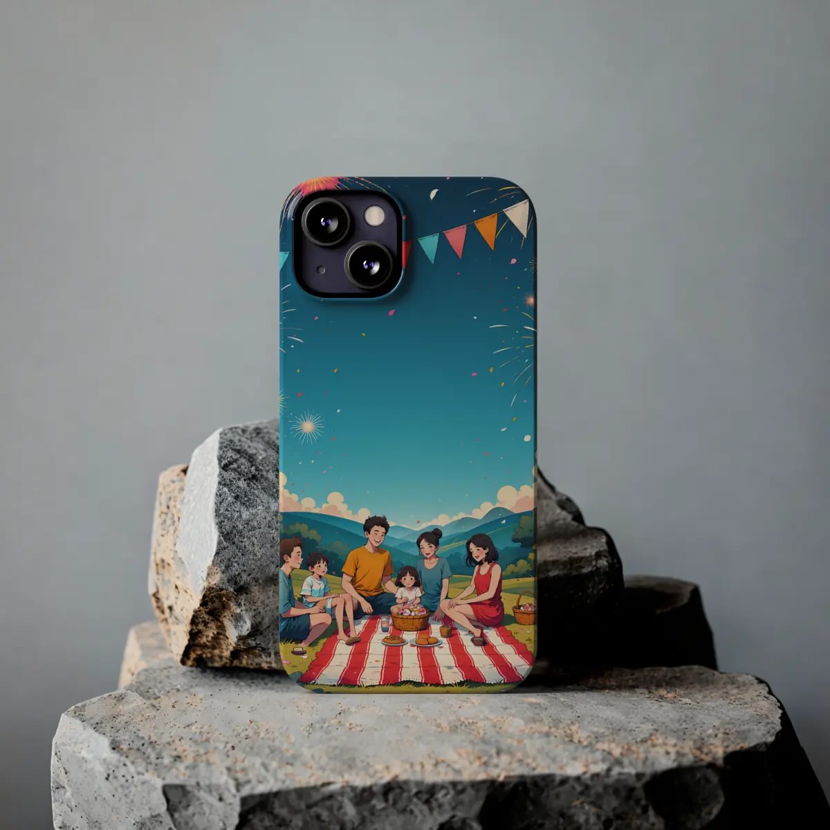 Family Fireworks Slim Phone Case Family Fireworks Slim Phone Case