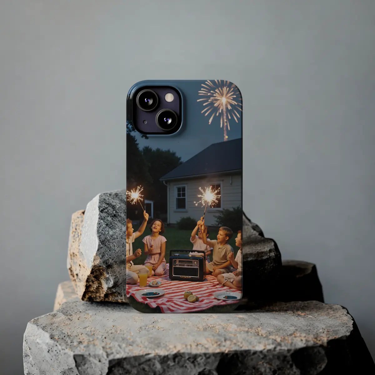 Picnic Fireworks Slim Phone Case Picnic Fireworks Slim Phone Case