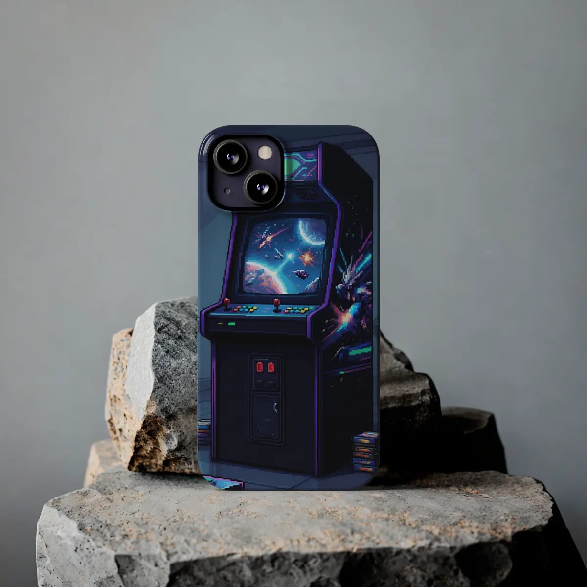Arcade Space Battle Slim Phone Case Arcade Space Battle Slim Phone Case