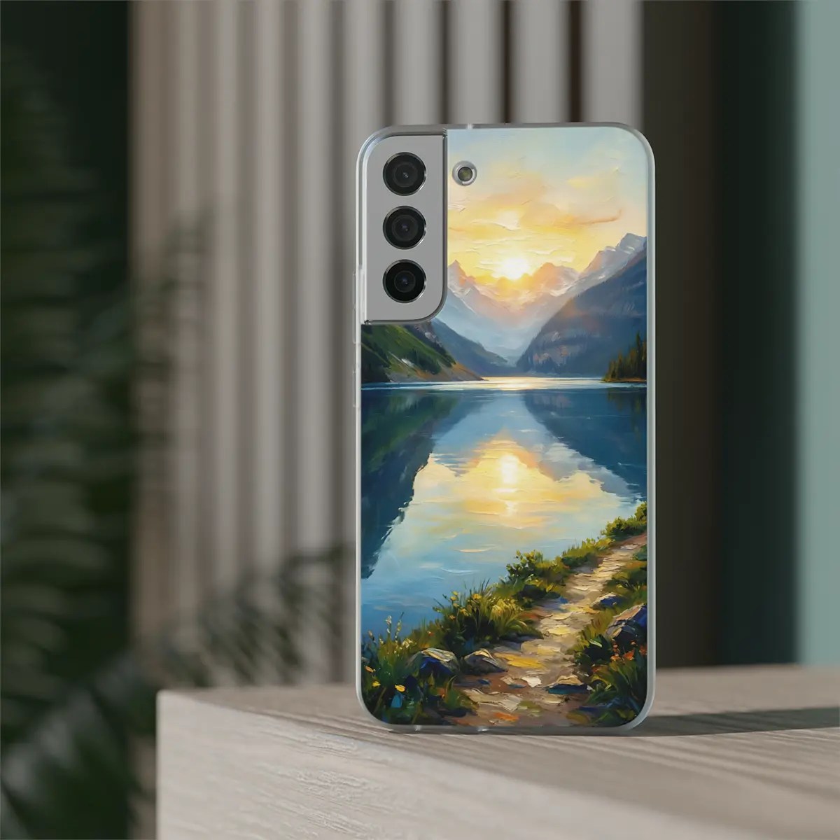 Alpine Lake Dawn Flexi Phone Case Alpine Lake Dawn Flexi Phone Case