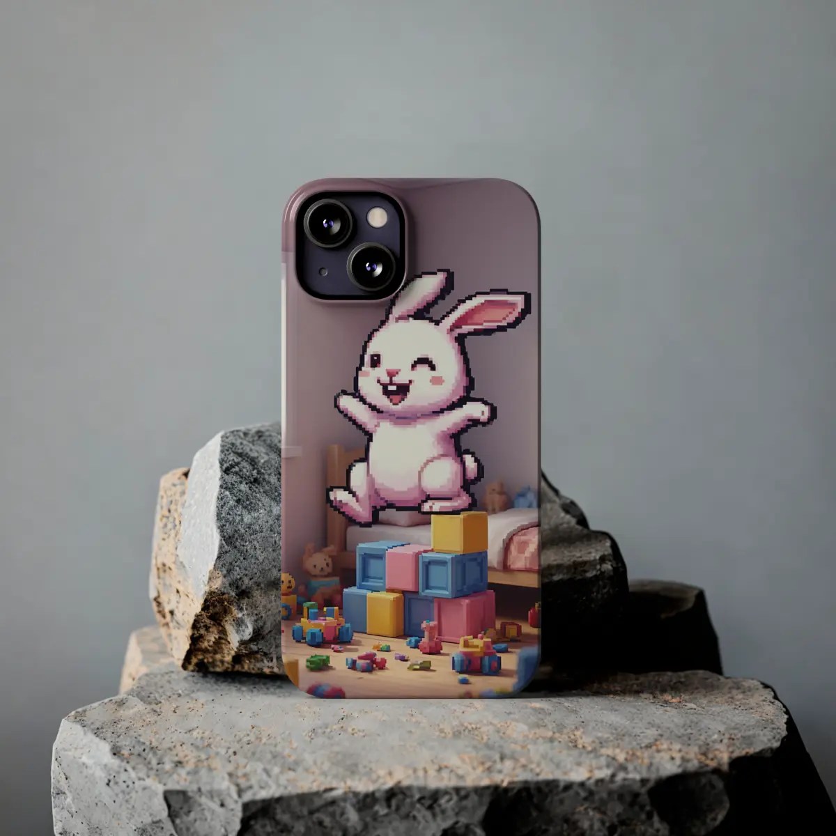 Bunny Blocks Slim Phone Case Bunny Blocks Slim Phone Case