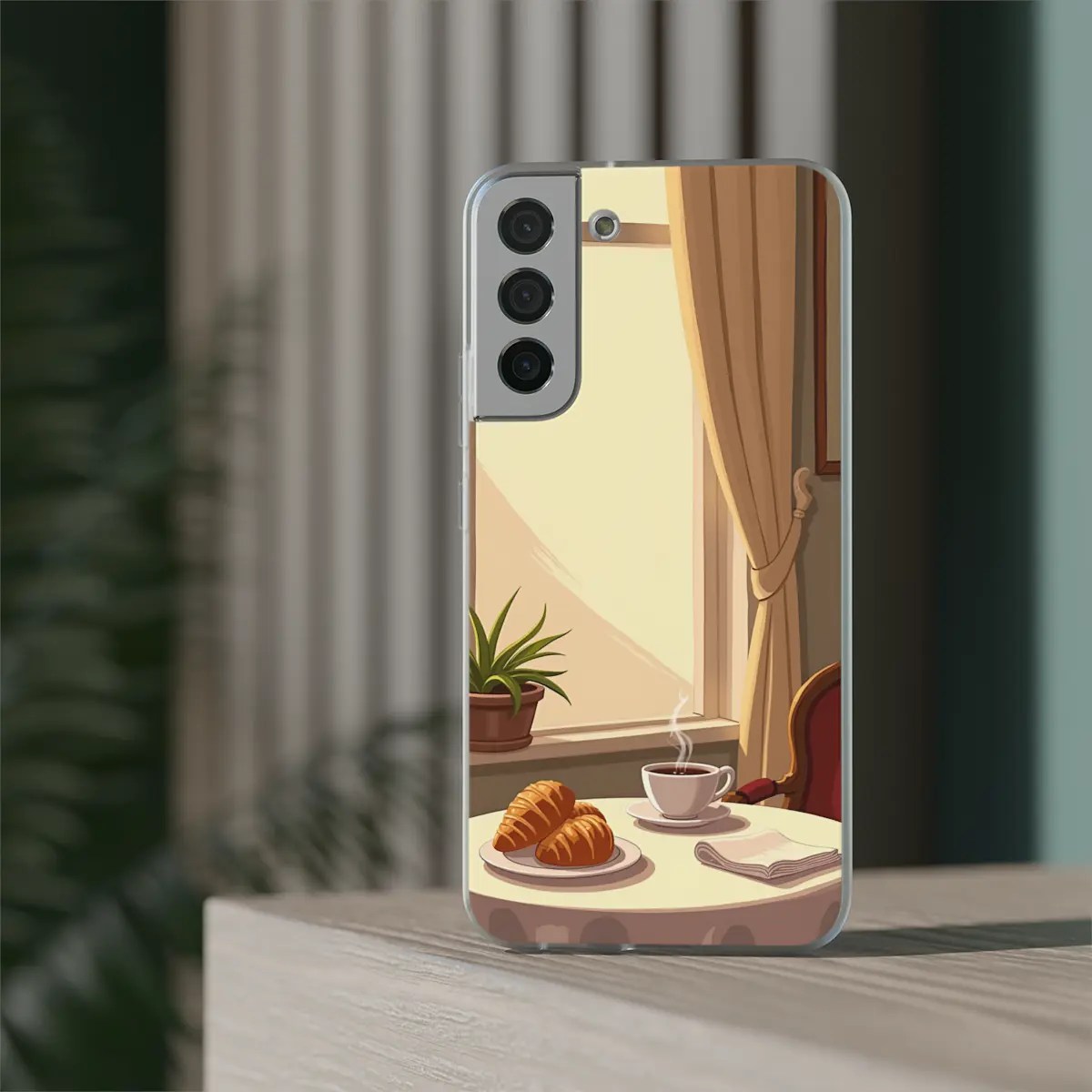 Cafe Breakfast Flexi Phone Case Cafe Breakfast Flexi Phone Case