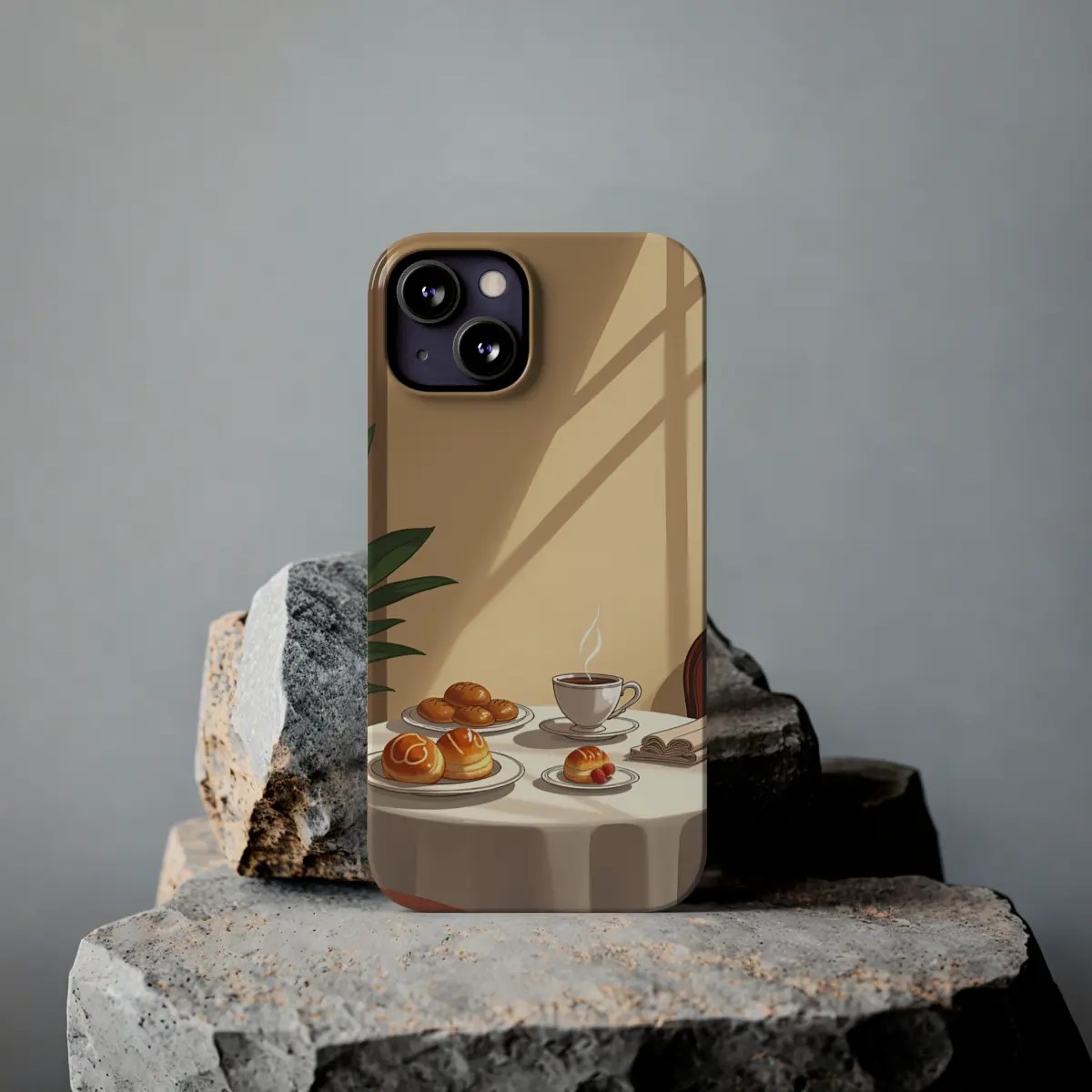 Cafe Breakfast Slim Phone Case Cafe Breakfast Slim Phone Case