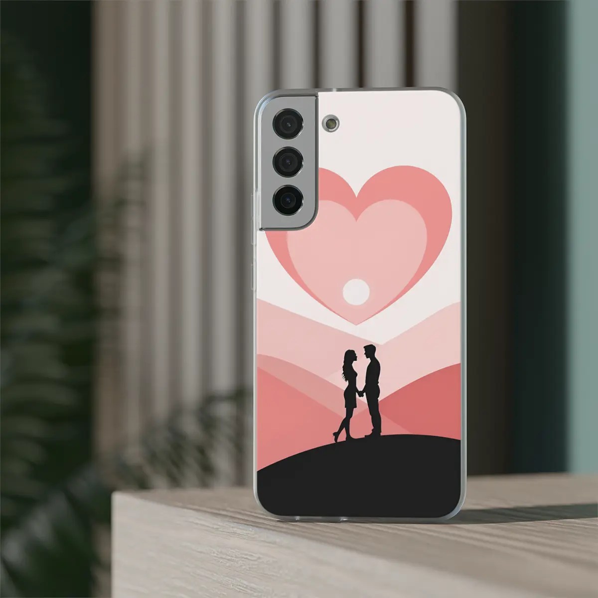 Heart Hill Couple Flexi Phone Case Heart Hill Couple Flexi Phone Case