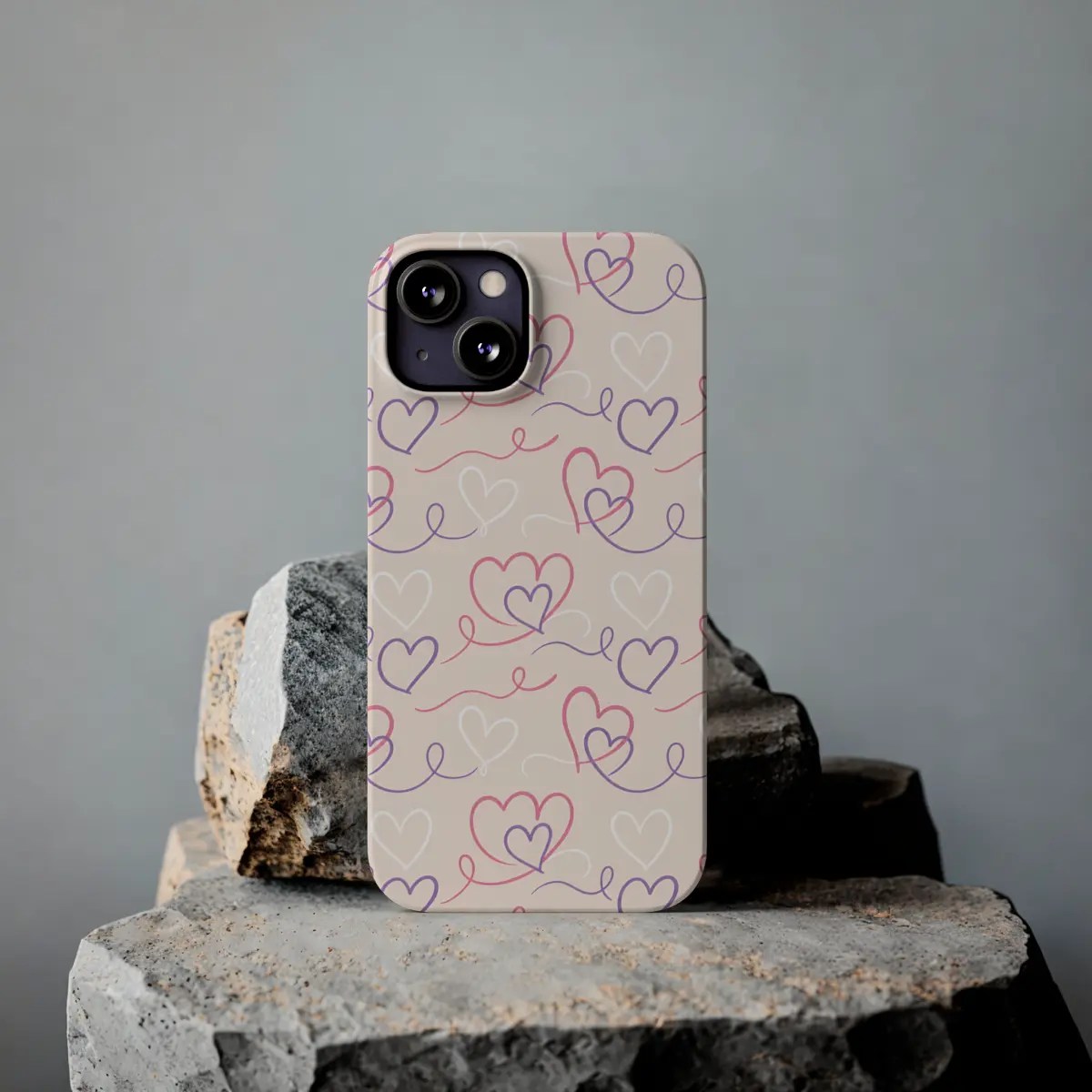 Heart Loop Pattern Slim Phone Case Heart Loop Pattern Slim Phone Case