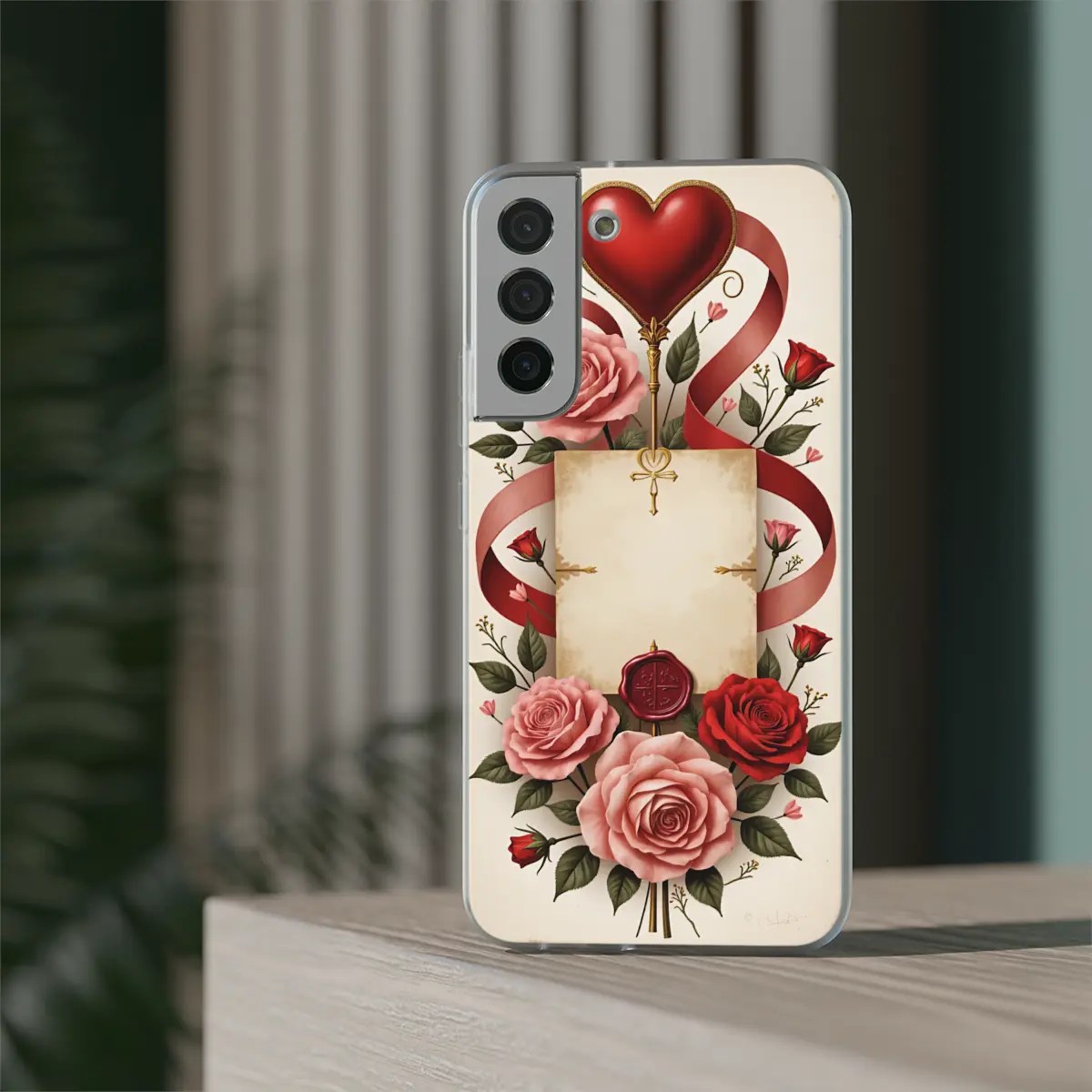 Heart Rose Letter Flexi Phone Case Heart Rose Letter Flexi Phone Case