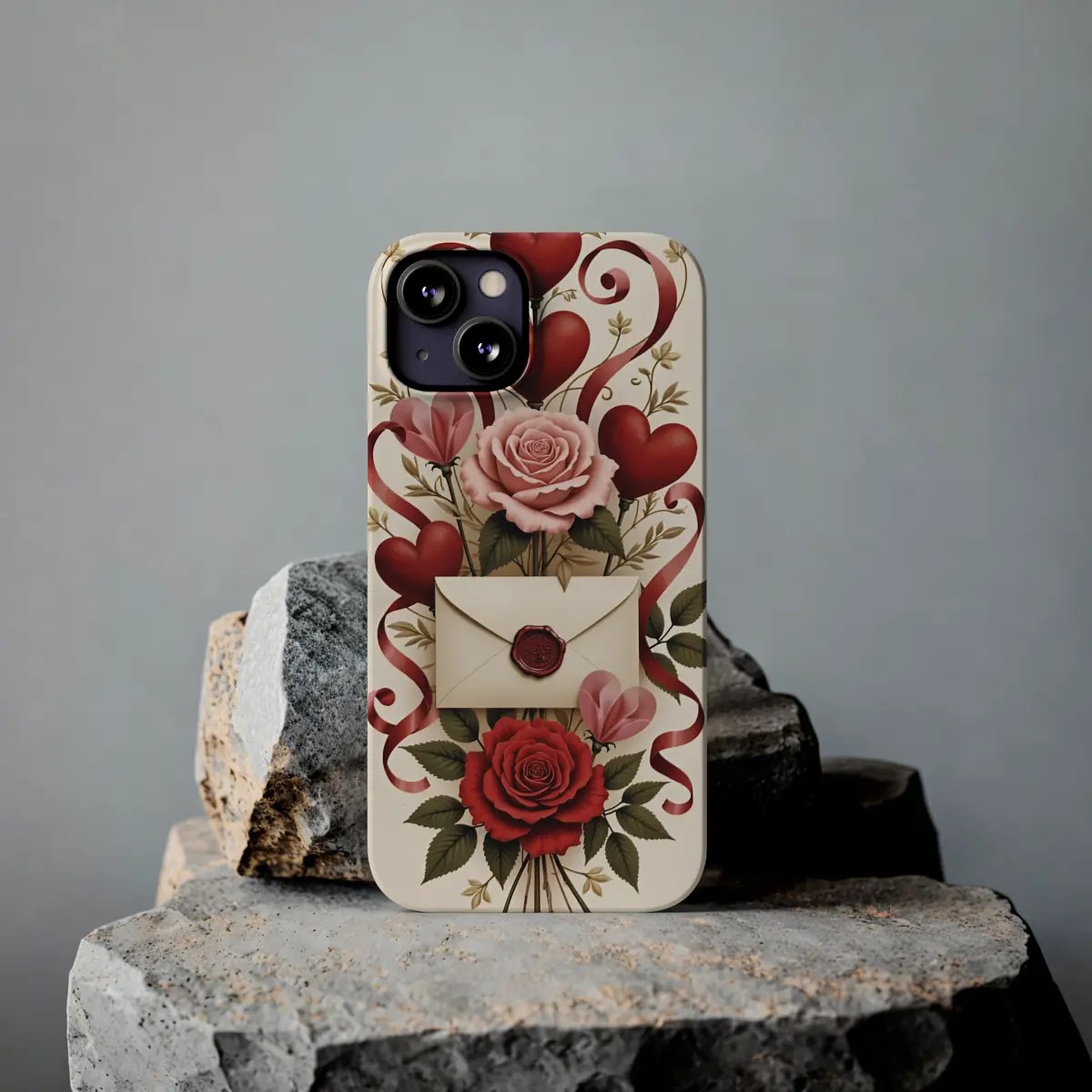 Heart Rose Letter Slim Phone Case Heart Rose Letter Slim Phone Case