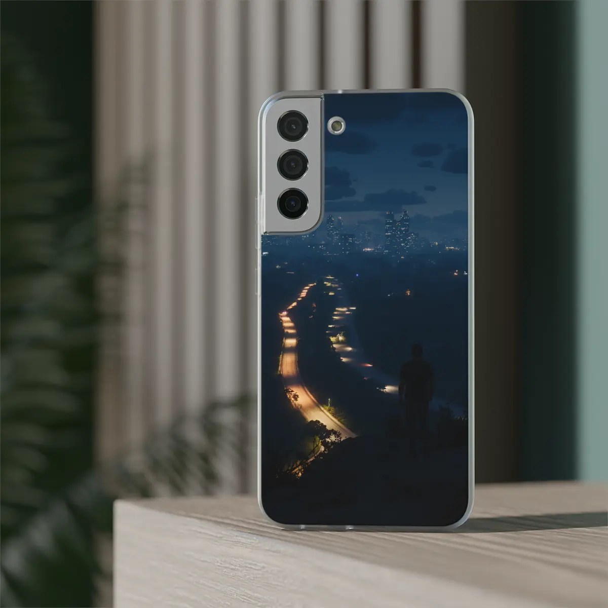 City Night Overlook Flexi Phone Case City Night Overlook Flexi Phone Case