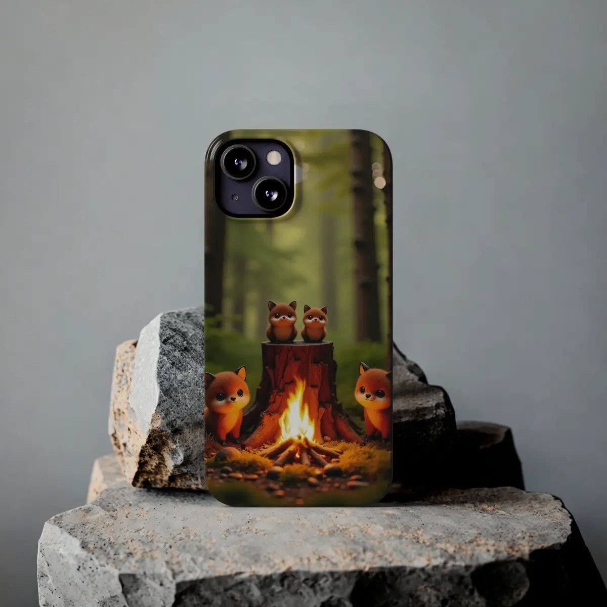 Forest Campfire Slim Phone Case Forest Campfire Slim Phone Case