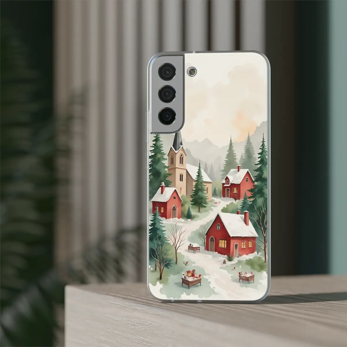 Christmas Houses Flexi Phone Case Christmas Houses Flexi Phone Case