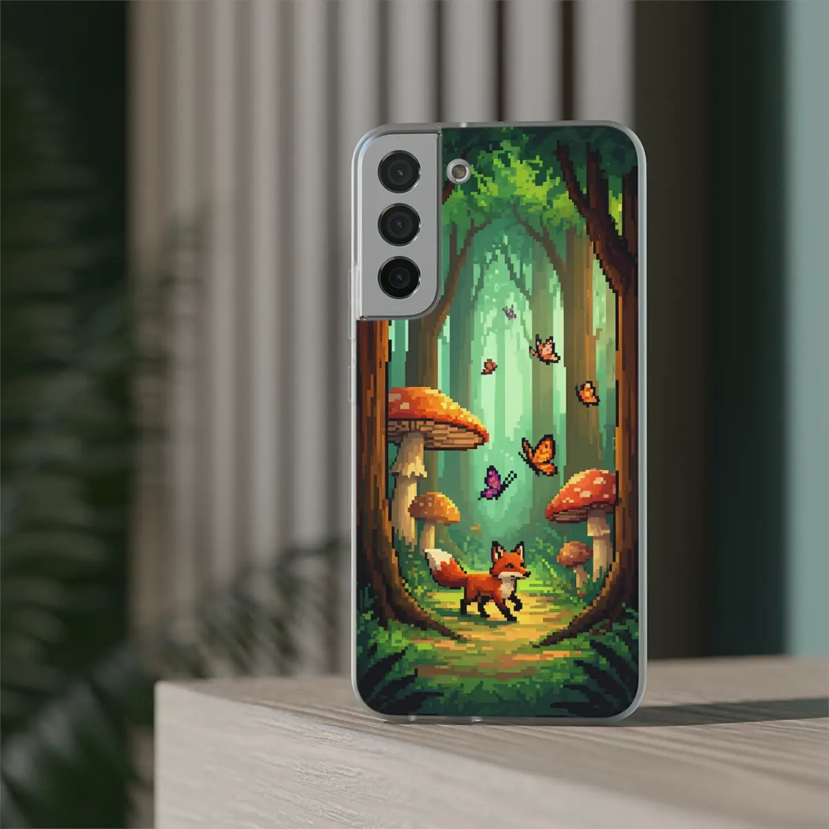 Fox Mushroom Path Flexi Phone Case Fox Mushroom Path Flexi Phone Case