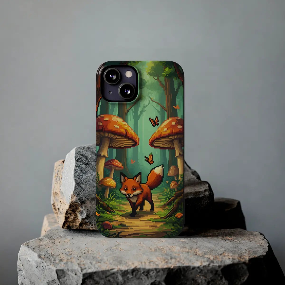 Fox Mushroom Path Slim Phone Case Fox Mushroom Path Slim Phone Case