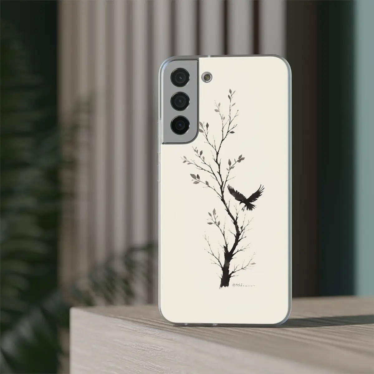 Ink Branch Bird Flexi Phone Case Ink Branch Bird Flexi Phone Case
