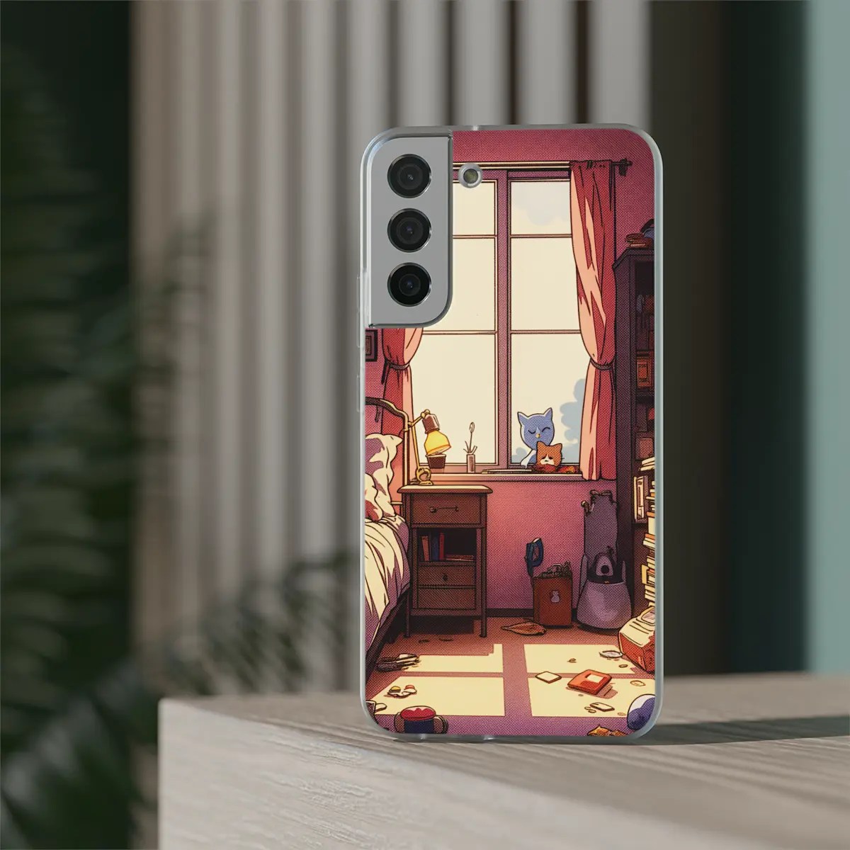 Cozy Cat Room Flexi Phone Case Cozy Cat Room Flexi Phone Case
