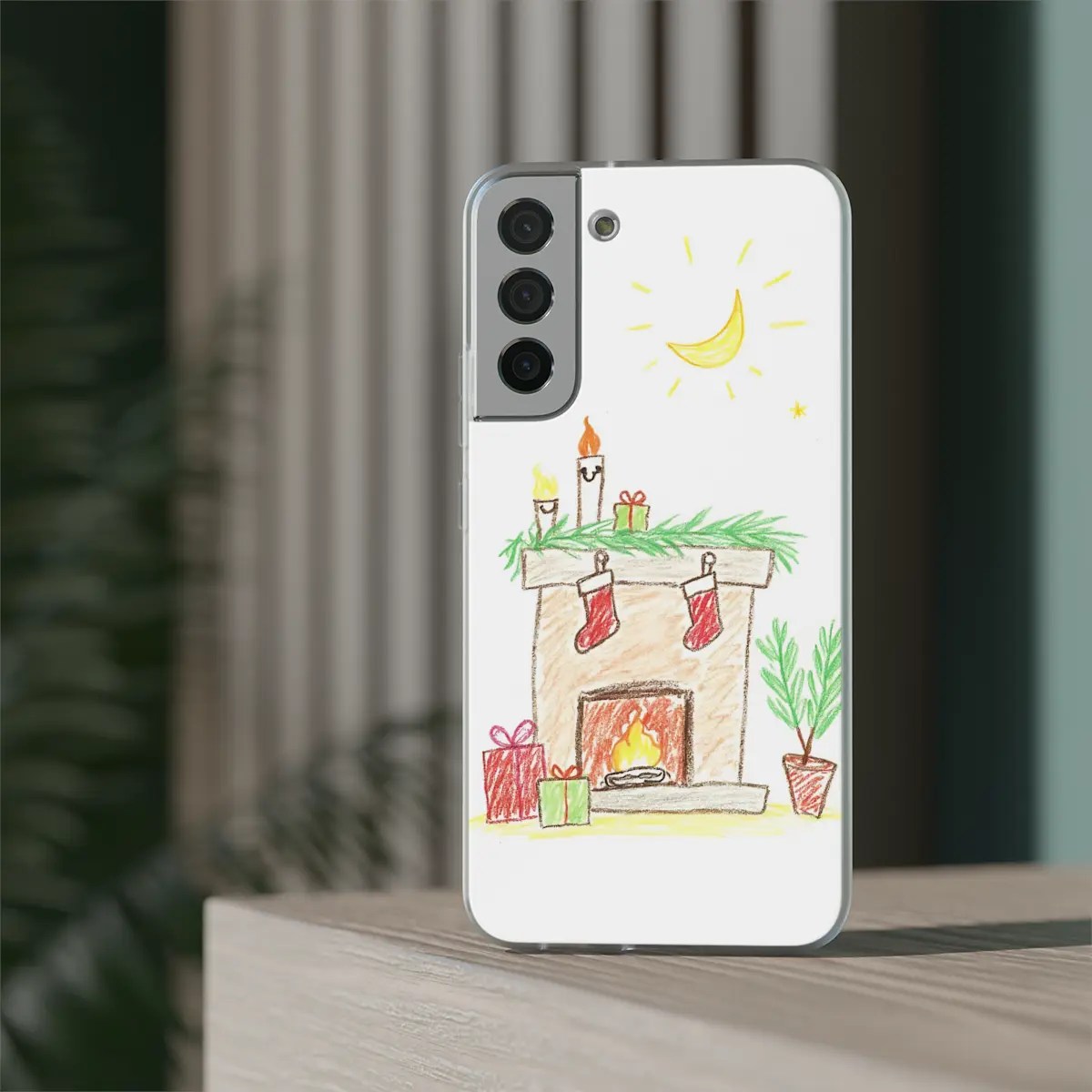 Cozy Hearth Scene Flexi Phone Case Cozy Hearth Scene Flexi Phone Case