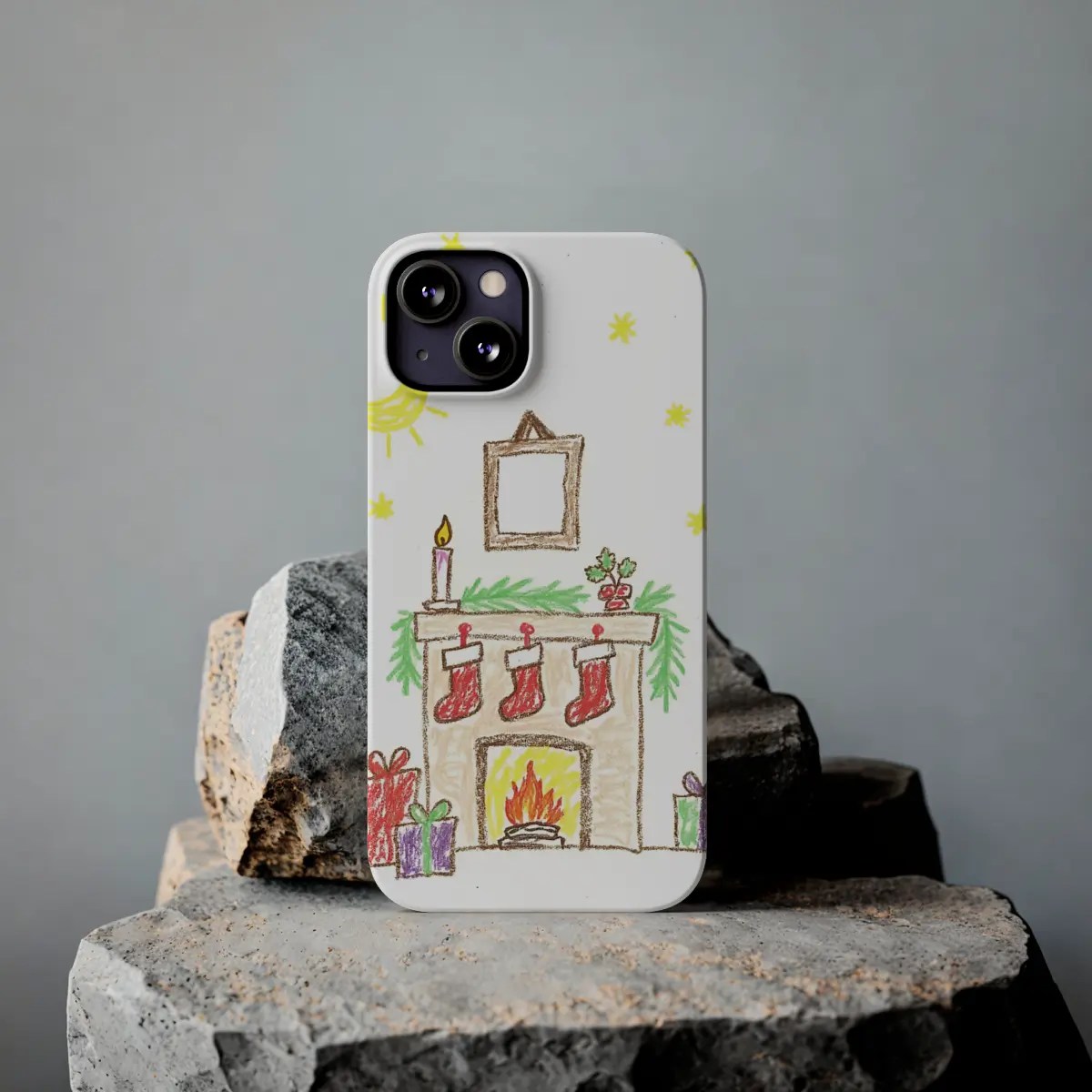 Cozy Hearth Scene Slim Phone Case Cozy Hearth Scene Slim Phone Case