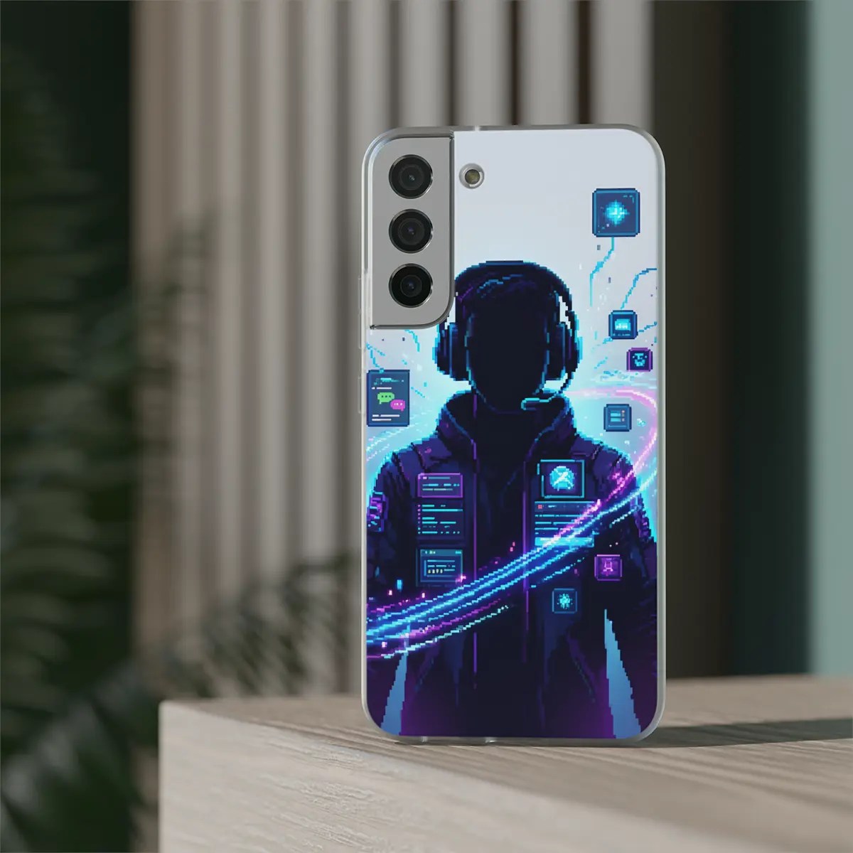 Gamer Pixel Glow Flexi Phone Case Gamer Pixel Glow Flexi Phone Case