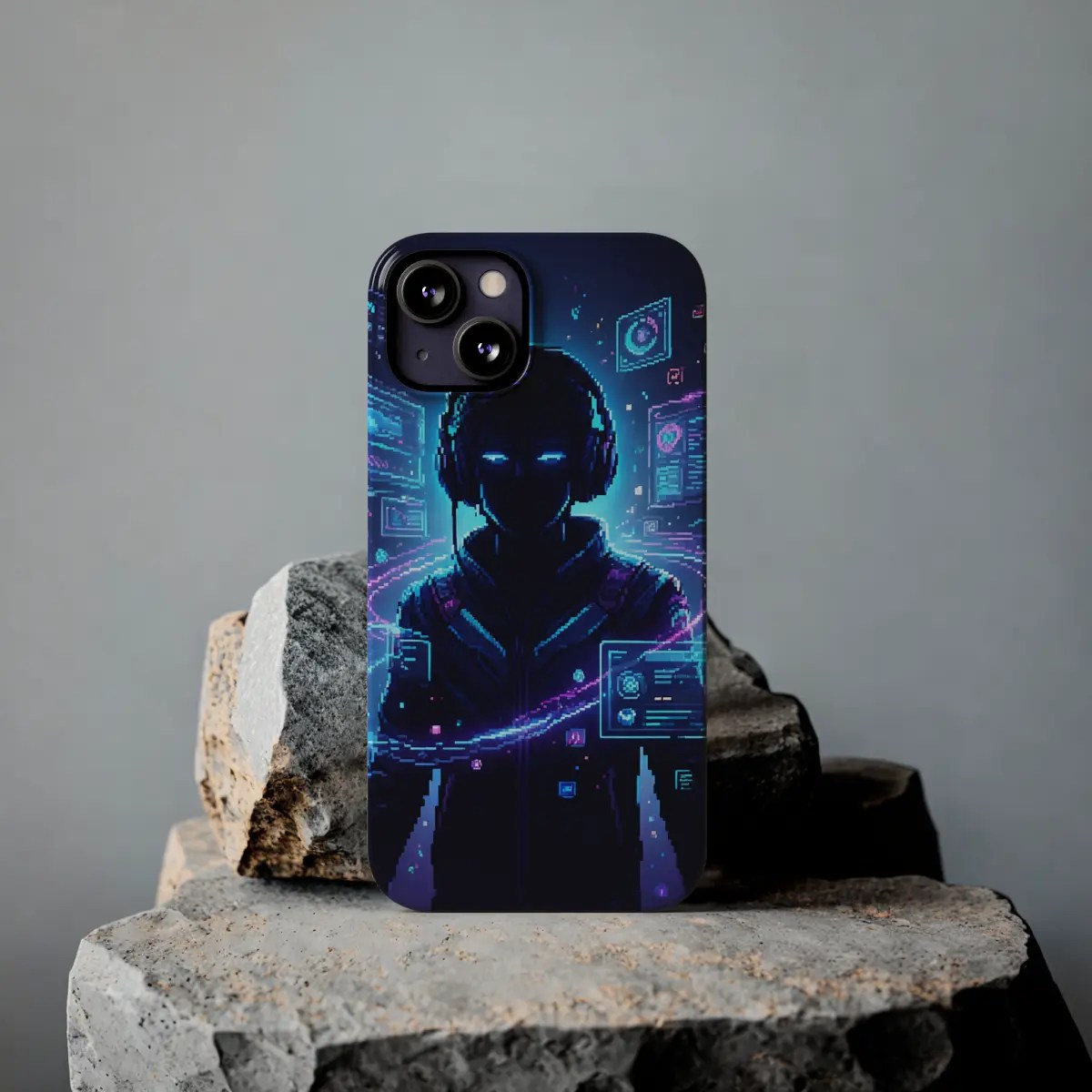 Gamer Pixel Glow Slim Phone Case Gamer Pixel Glow Slim Phone Case
