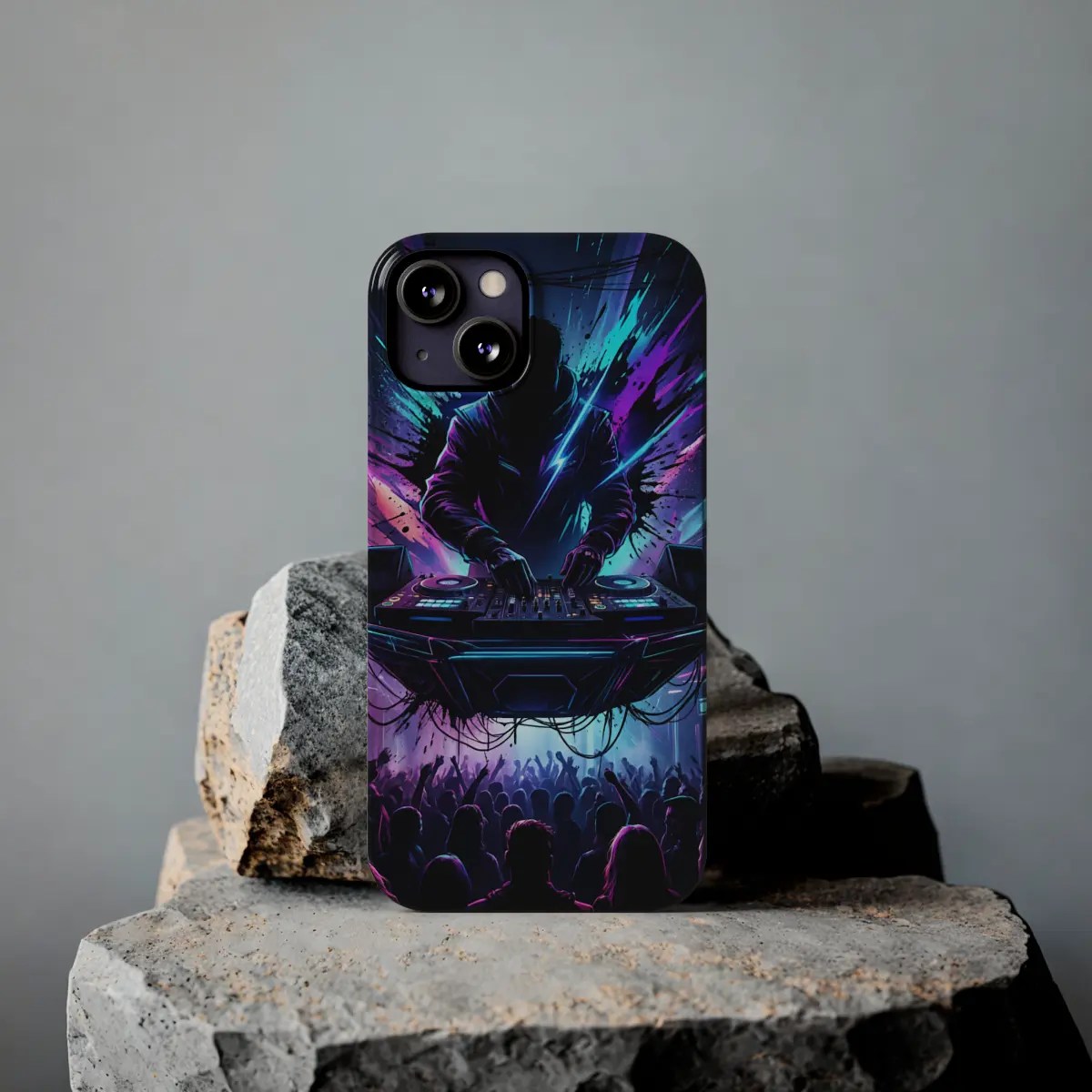 Neon DJ Booth Slim Phone Case Neon DJ Booth Slim Phone Case