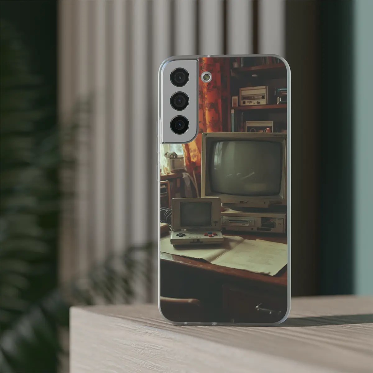 Retro Game Desk Flexi Phone Case Retro Game Desk Flexi Phone Case