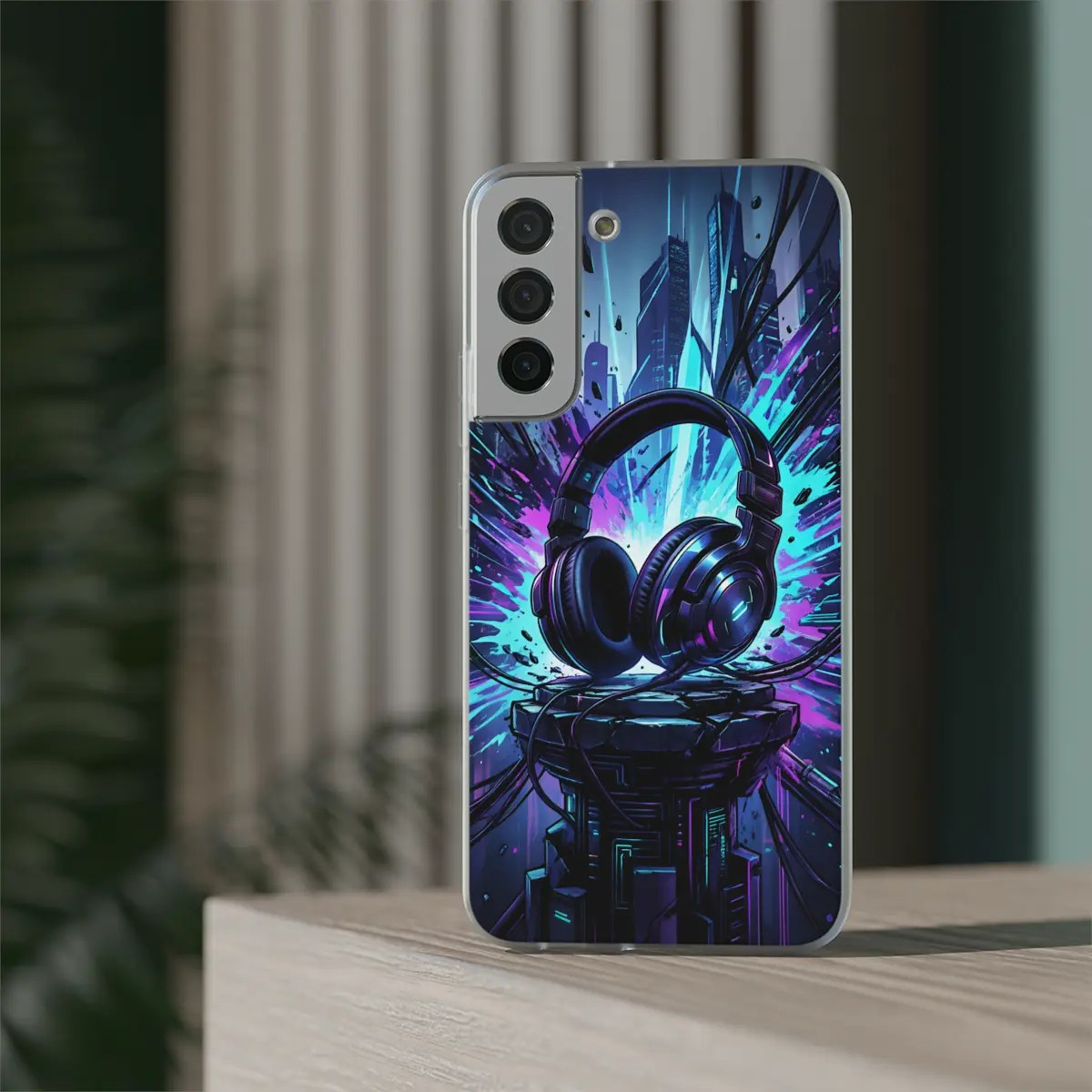 Neon Headset Flexi Phone Case Neon Headset Flexi Phone Case