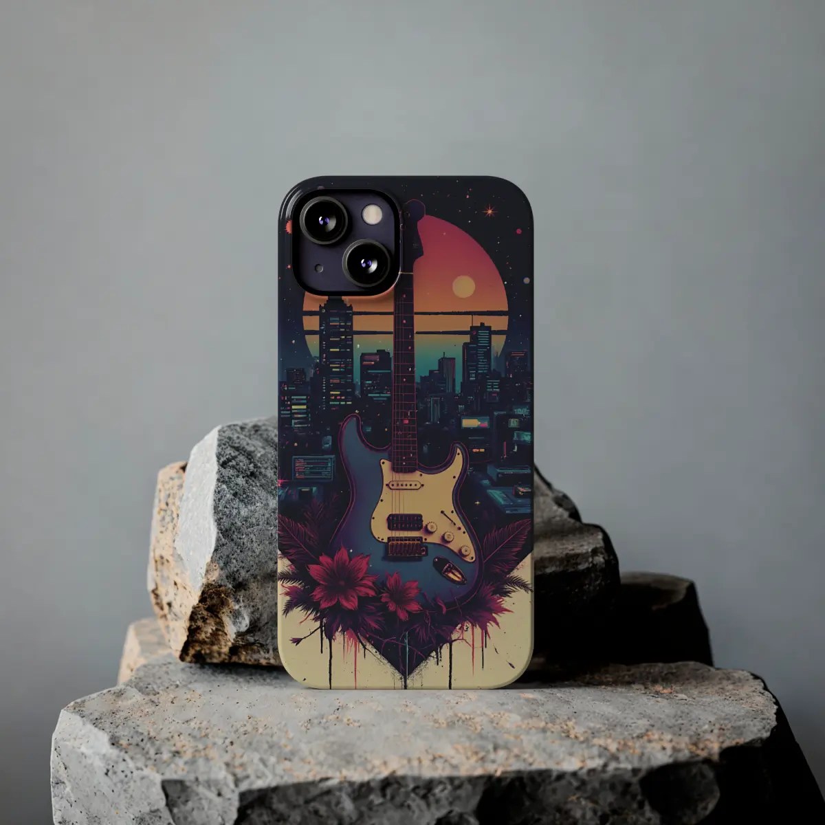 Retro Guitar Pulse Slim Phone Case Retro Guitar Pulse Slim Phone Case