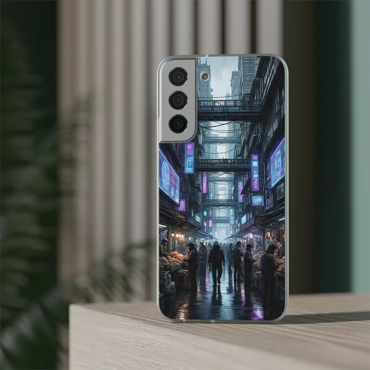 Neon Market Street Flexi Phone Case Neon Market Street Flexi Phone Case