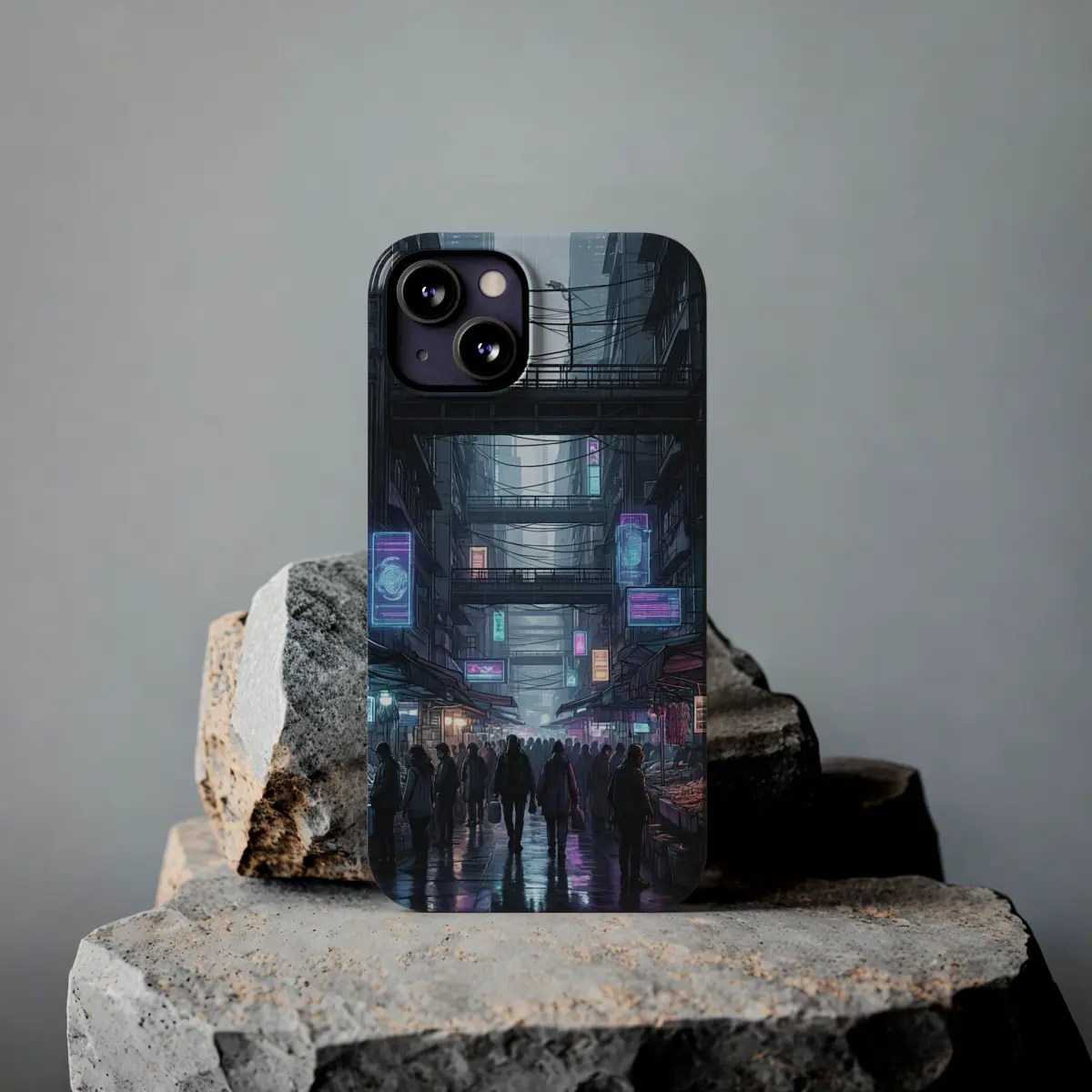 Neon Market Street Slim Phone Case Neon Market Street Slim Phone Case