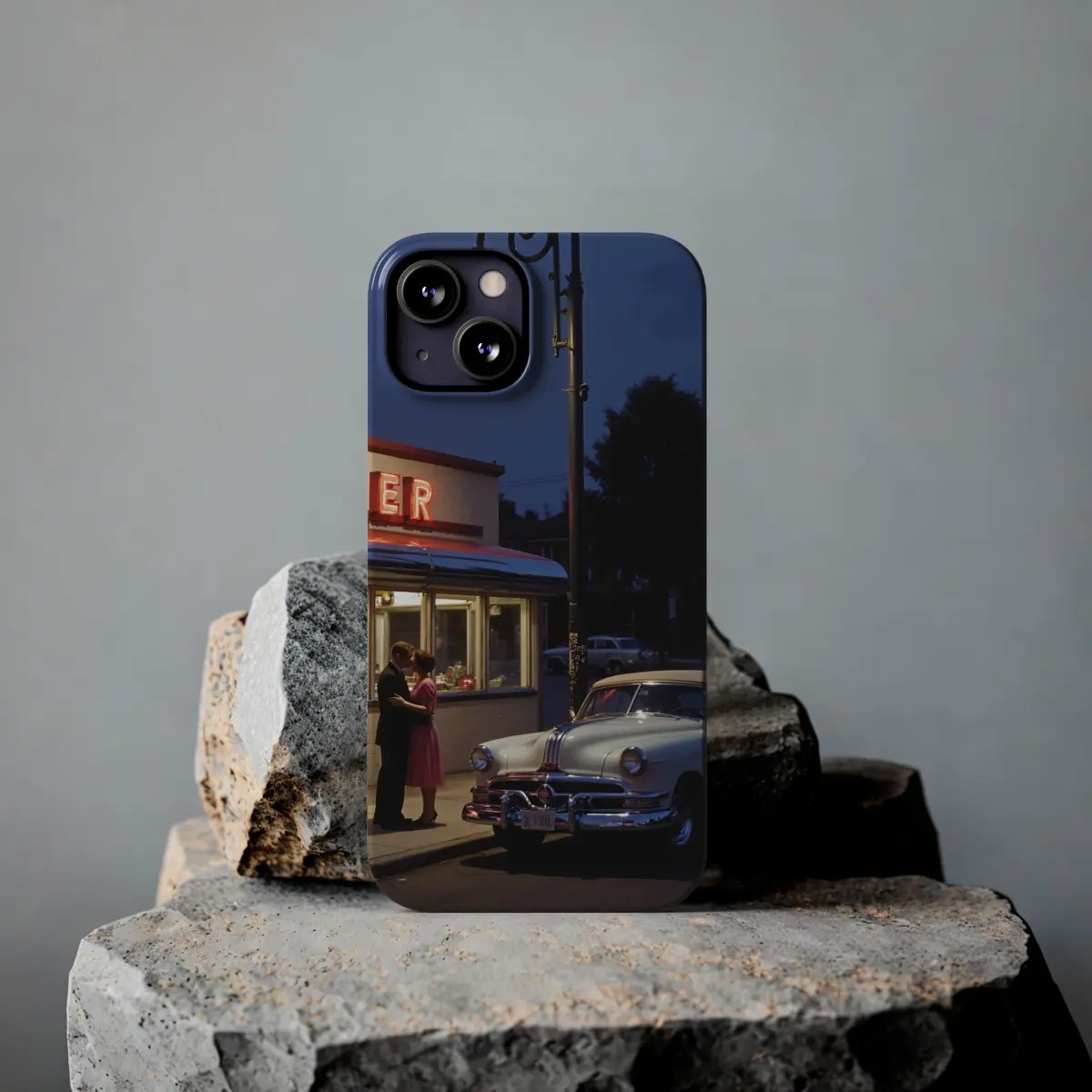 Retro Love Scene Slim Phone Case Retro Love Scene Slim Phone Case
