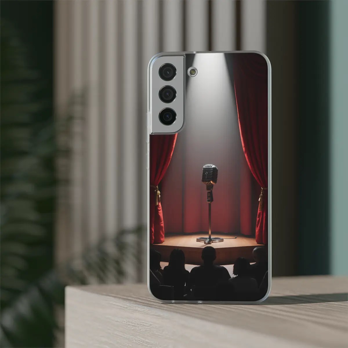 Retro Mic Stage Flexi Phone Case Retro Mic Stage Flexi Phone Case