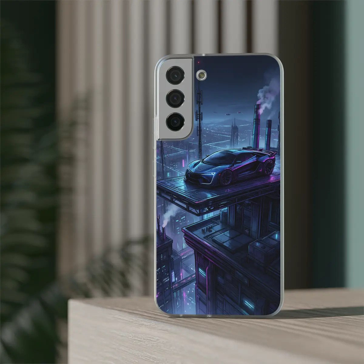 Neon Rooftop Car Flexi Phone Case Neon Rooftop Car Flexi Phone Case