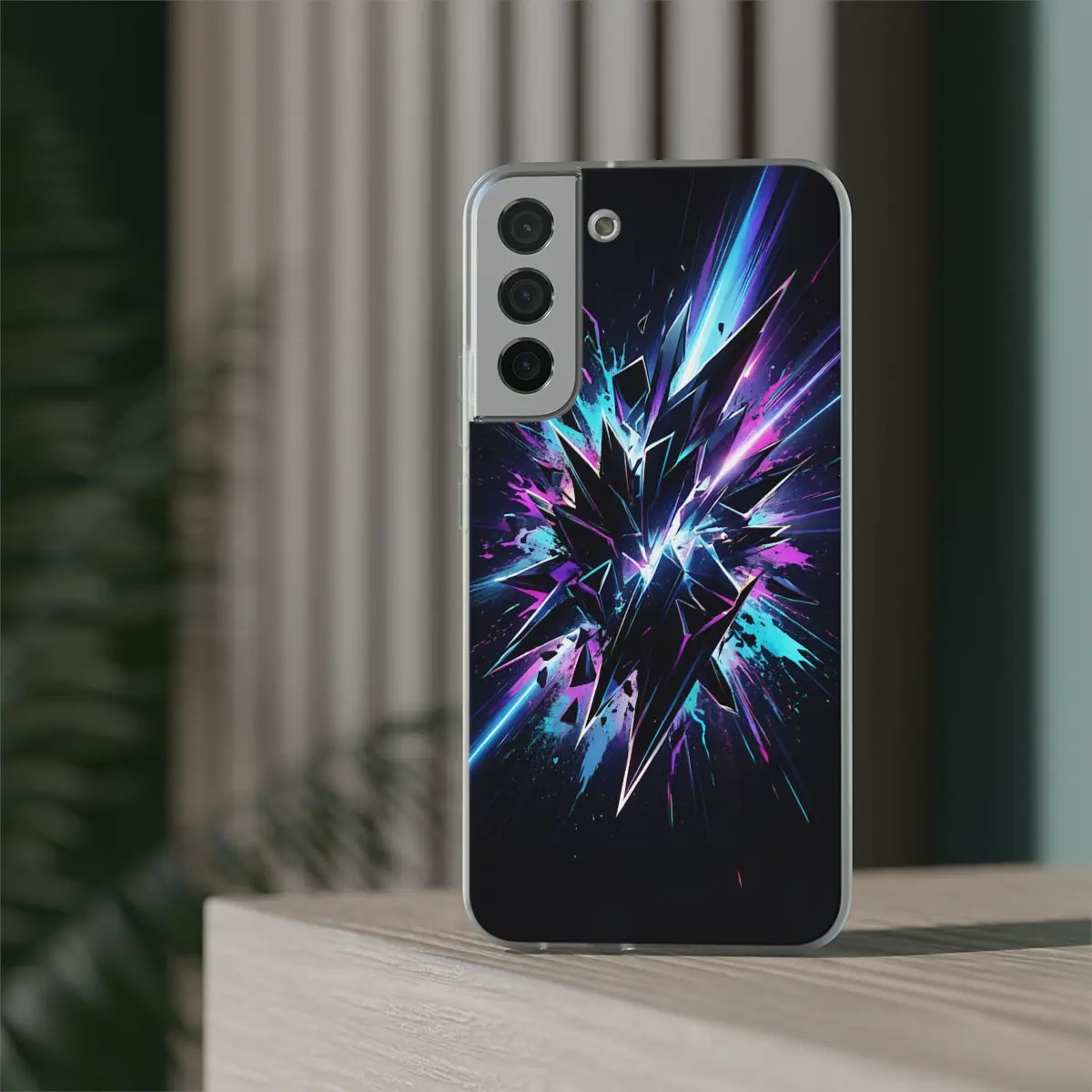 Neon Shard Burst Flexi Phone Case Neon Shard Burst Flexi Phone Case
